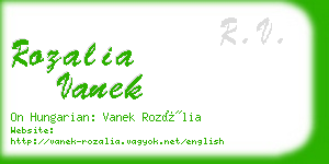 rozalia vanek business card